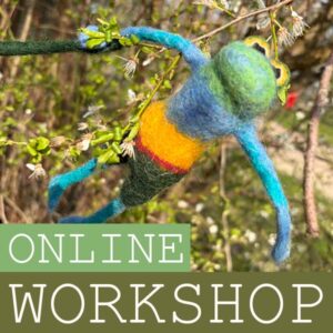 Online workshop “De Vrolijke Kikker” vilten